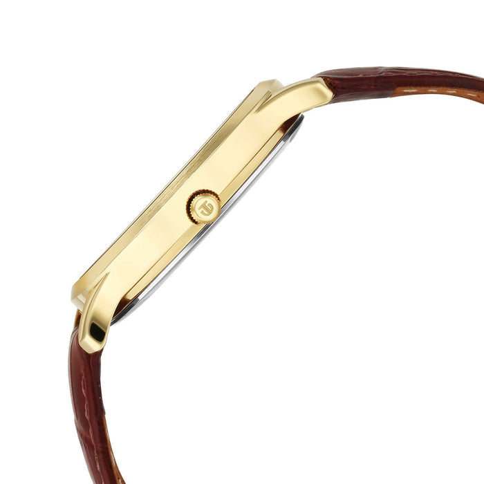 Titan Gold Dial Leather Strap Watch for Men 1825YL07