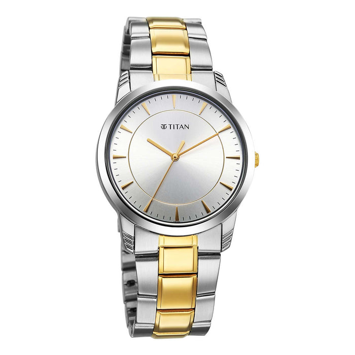 Titan IBDCOUPLE Brass Silver and Golden ROUND for men 1774BM02