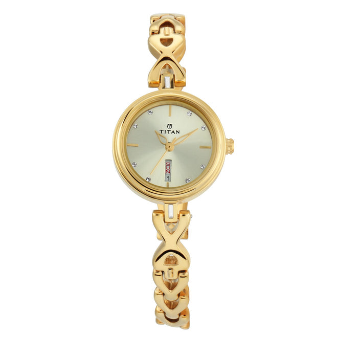 Titan Karishma Analog Champagne Dial Women's Watch-NM2601YM03 / NL2601YM03/NR2601YM03