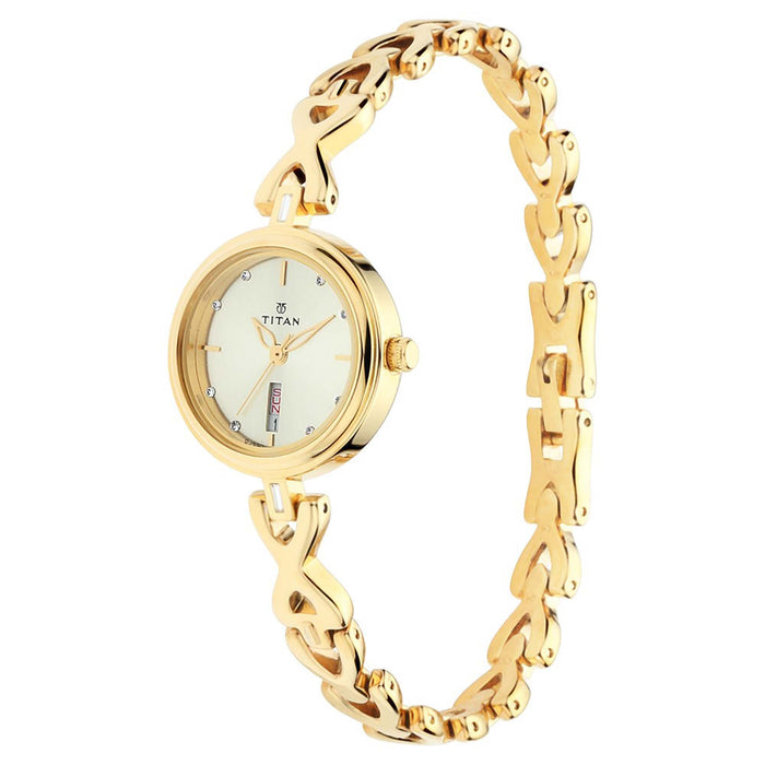 Titan Karishma Analog Champagne Dial Women's Watch-NM2601YM03 / NL2601YM03/NR2601YM03