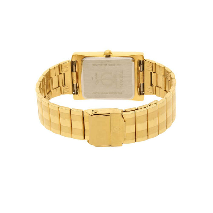 Titan Karishma Analog Gold Dial Men's Watch-NL9154YM02/NP9154YM02, Golden Champagne