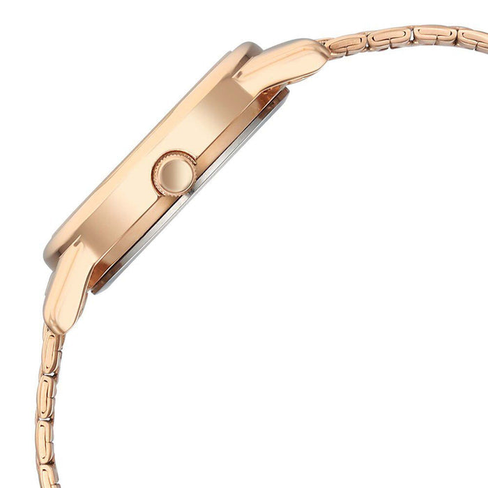 Titan Karishma Quartz Analog Silver Dial Rose Gold Stainless Steel Strap Watch For Women