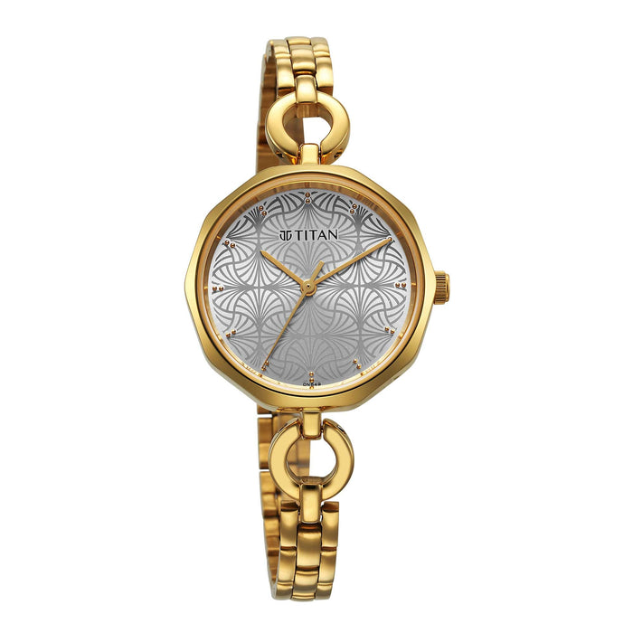 Titan Karishma Silver Dial Watch for Women 2702YM01