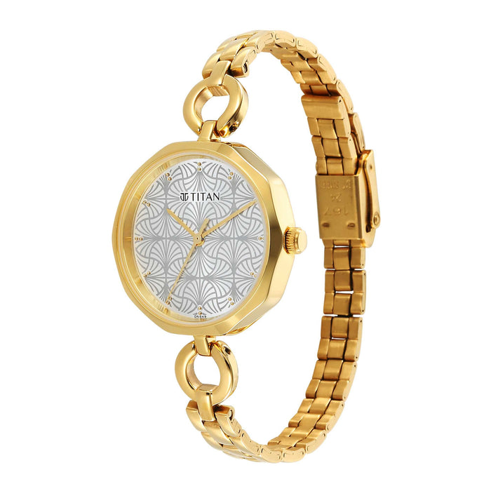 Titan Karishma Silver Dial Watch for Women 2702YM01