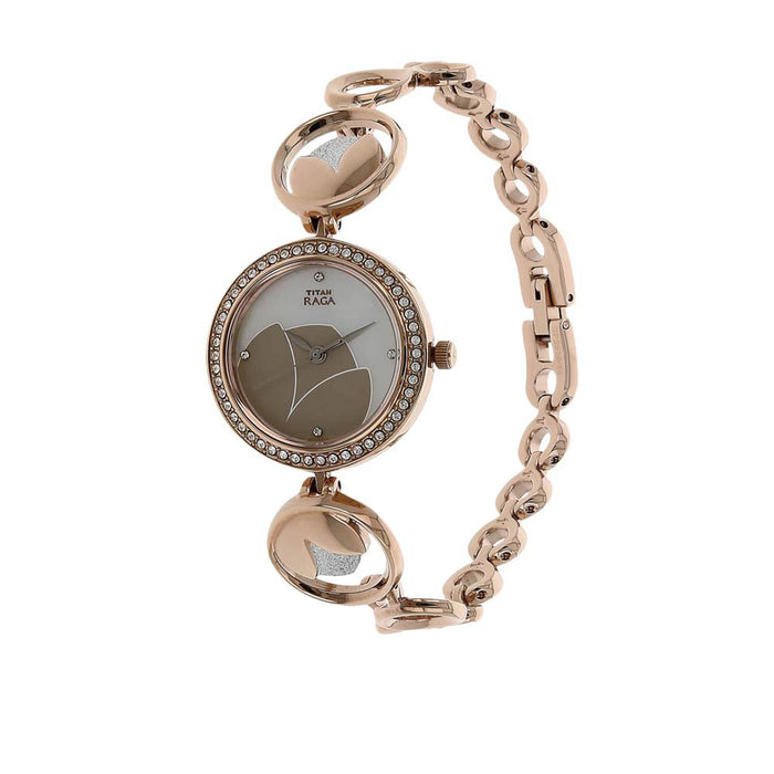Titan Karishma Silver White Dial Analog Watch for Women 2539KM01