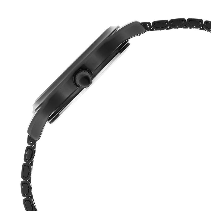 Titan Ladies Karishma Black Dial Metal Strap Watch, Black