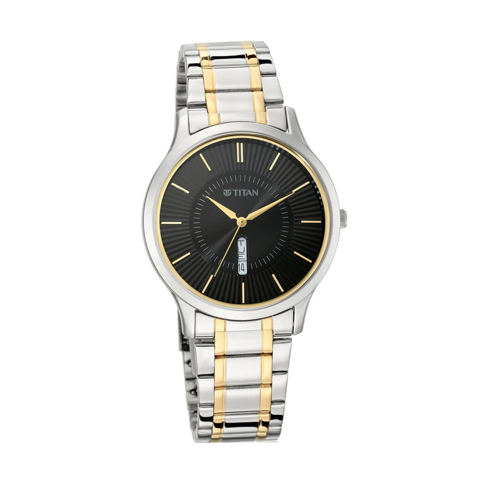 Titan Lagan Collection Analog Black Dial Men's Watch-NN1845BM01, Black