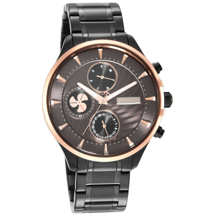 Titan Maritime Watch with Anthracite Dial & Stainless Steel Strap 1873KM01