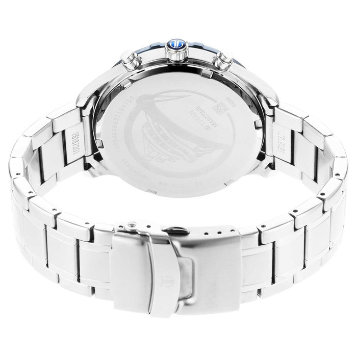 Titan Maritime Watch with Blue Dial & Stainless Steel Strap 1873KM02