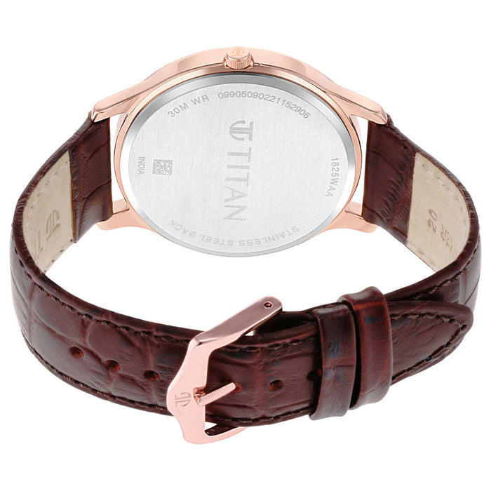 Titan Men's Analog Rose Gold Dial Watch-NP1825WL02/NP1825WL02, Rose Gold, strap