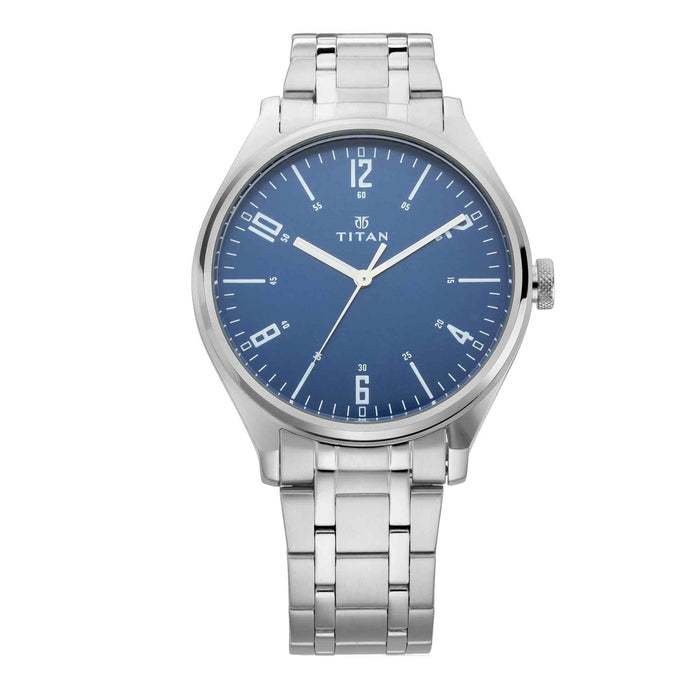 Titan Men's Neo Iv Analog Dial Watch NM1802SM02/NN1802SM02 (Blue)