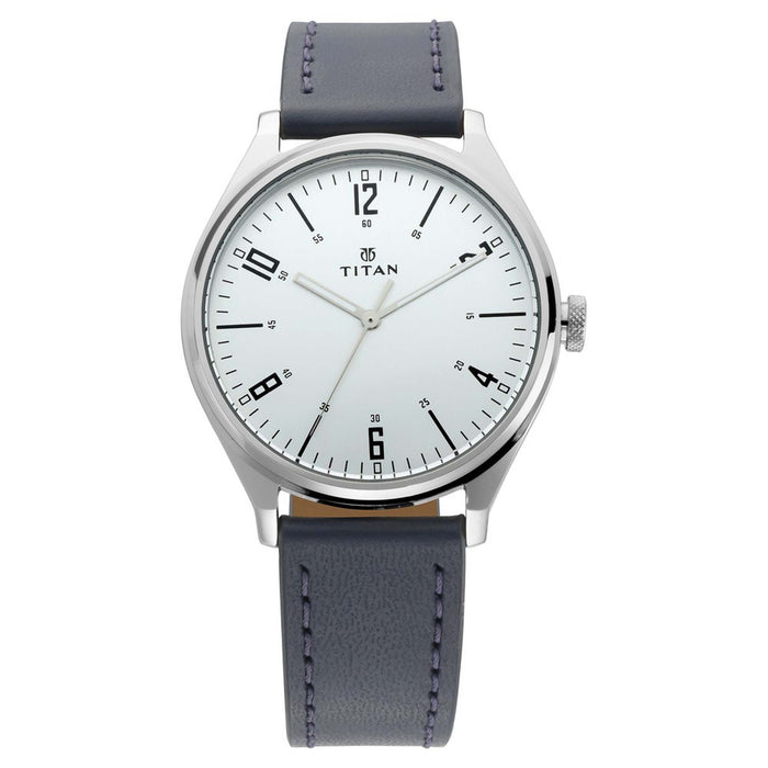 Titan Men's Quartz Watch with Analog Display and Leather Bracelet 1802SL02
