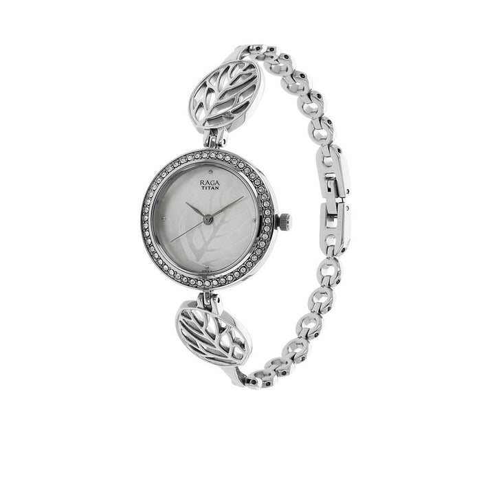 Titan Mother of Pearl Dial Analog Watch for Women 2539SM03