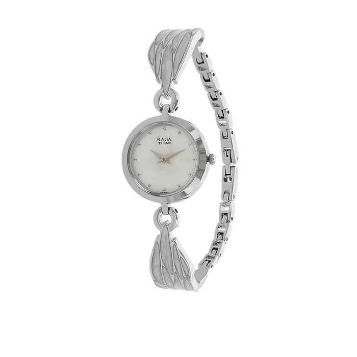 Titan Mother Of Pearl Dial Analog Watch for Women 2540SM02