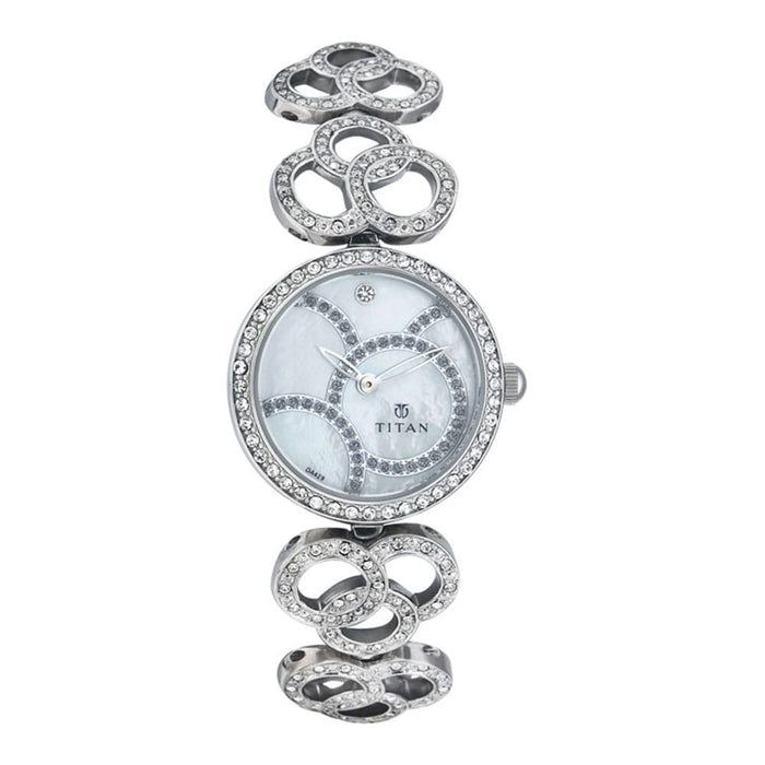 Titan Mother of Pearl Dial Analog Watch for Women 9839SM01