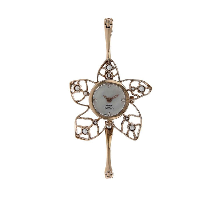 Titan Mother of Pearl Dial Metal Strap Watch 9974WM01