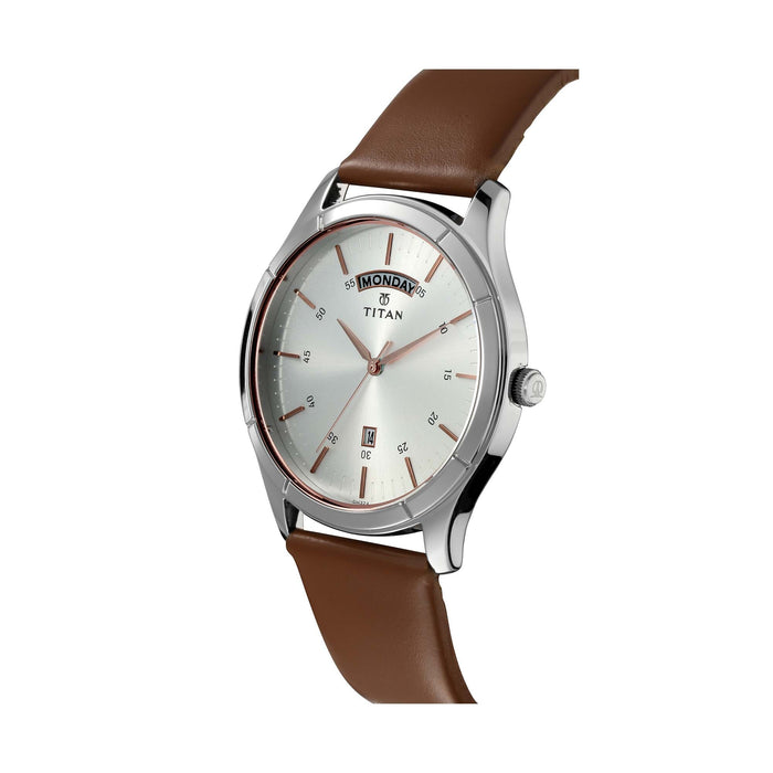 Titan Neo Analog Silver Dial Men's Watch-NL1767SL01/NP1767SL01