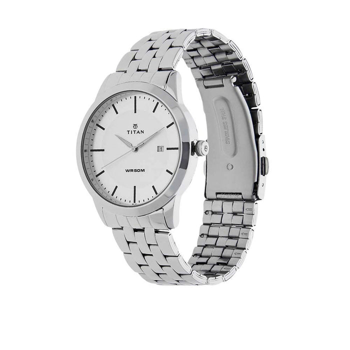Titan Neo Analog Silver Dial Men's Watch NM1584SM03/NN1584SM03