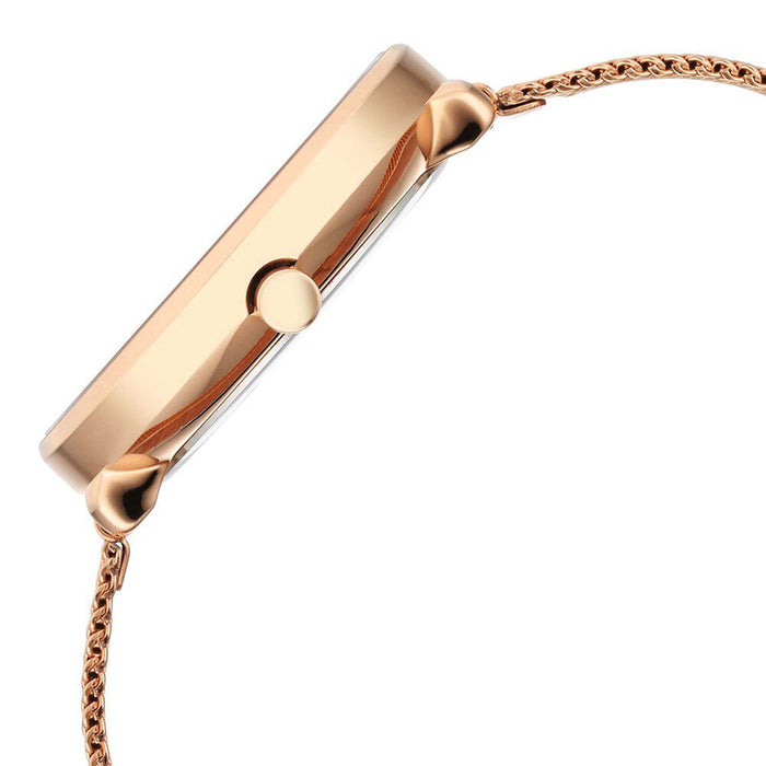 Titan Neo Analog with Day and Date Mother Of Pearl Dial Rose Gold Color Stainless Steel Strap Watch For Women 2763WM01