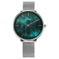 Titan Neo Analog with Day and Date Mother Of Pearl Dial Silver Color Stainless Steel Strap Watch For Women 2763SM01