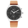 Titan Neo Black Dial Quartz Multifunction Leather Strap watch for Men