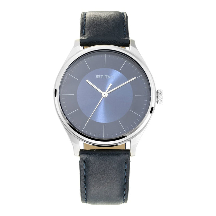 Titan Neo Economy Analog Red Dial Men's Watch-NN1802SL06/NP1802SL06 Genuine Leather, Blue Strap