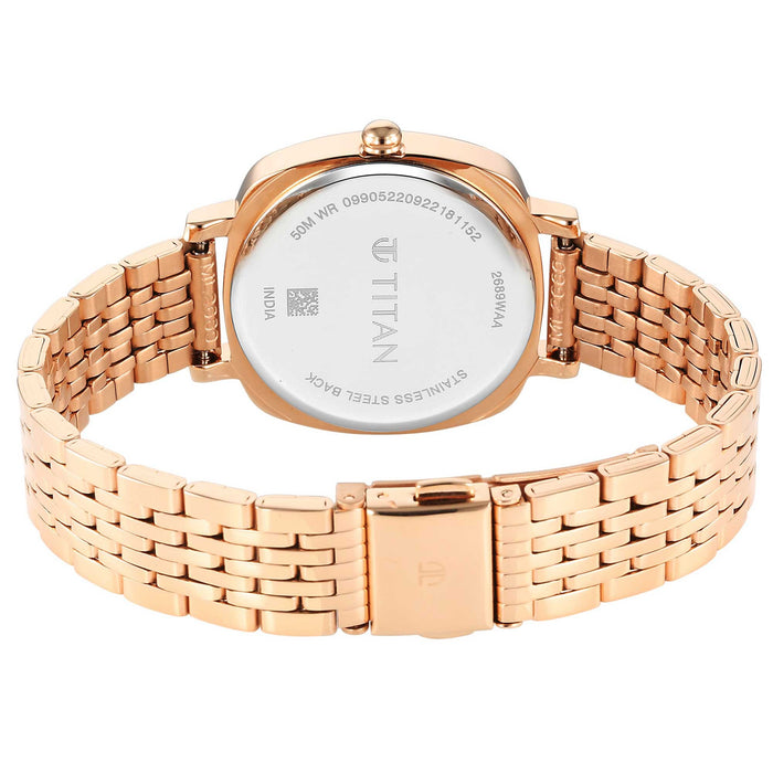 Titan Neo Green Dial Stainless Steel Strap Watch for Women 2689WM01