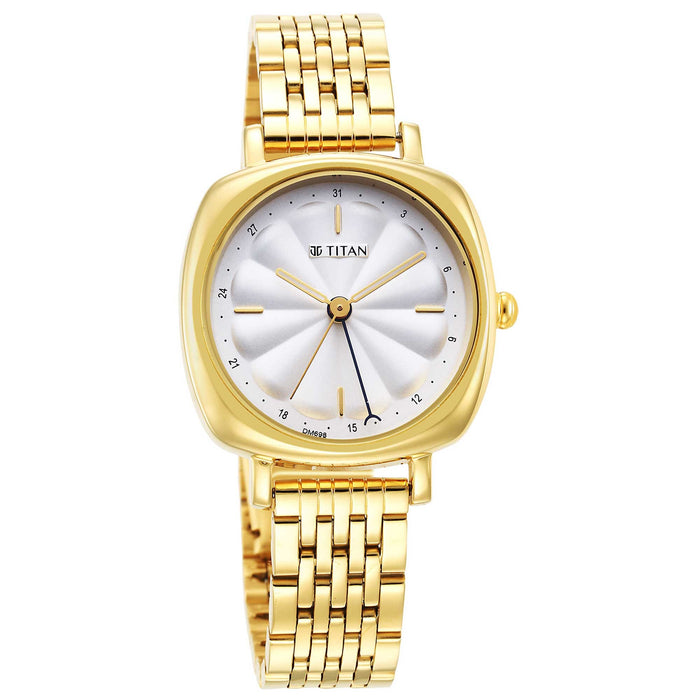 Titan Neo Silver Dial Stainless Steel Strap Watch for Women 2689YM01