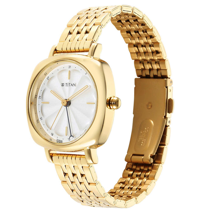 Titan Neo Silver Dial Stainless Steel Strap Watch for Women 2689YM01
