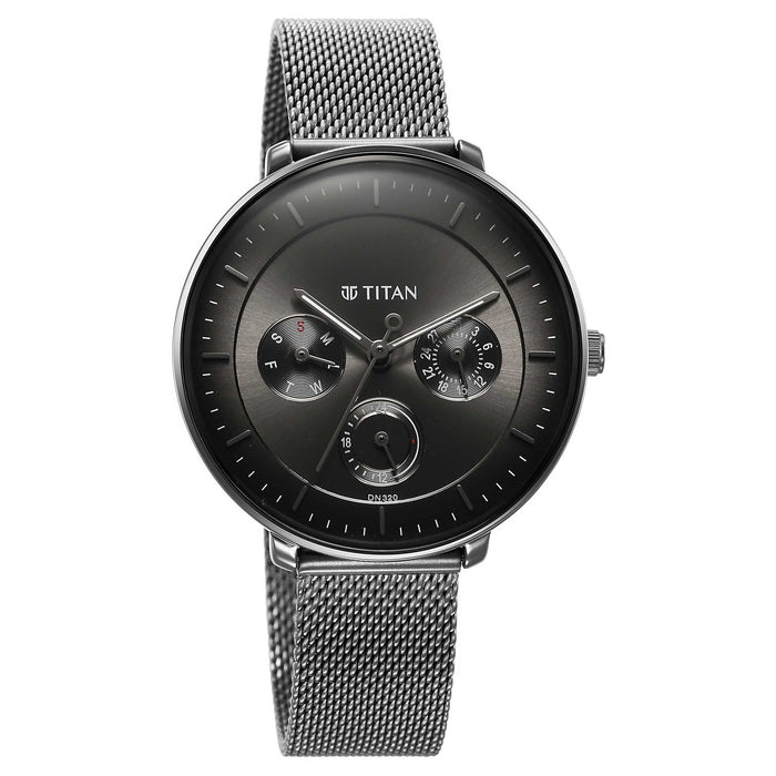 Titan Noir Anthracite Dial Metal Strap Watch 2651QM02
