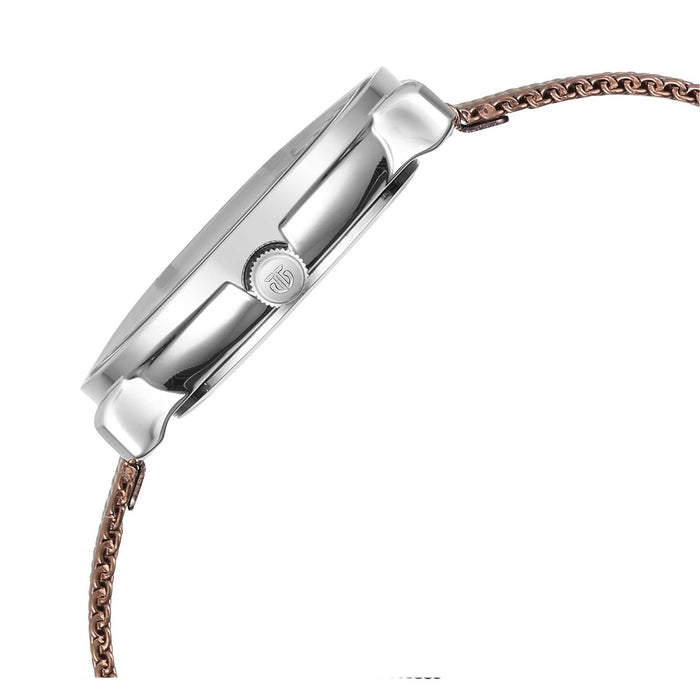 Titan Noir Brown Dial Analog Metal Strap Watch for Women 2728KM02