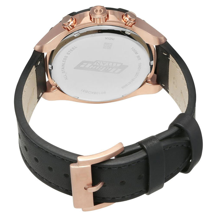 Titan Octane Blue Dial Tan Leather Strap Watch 90108KL02