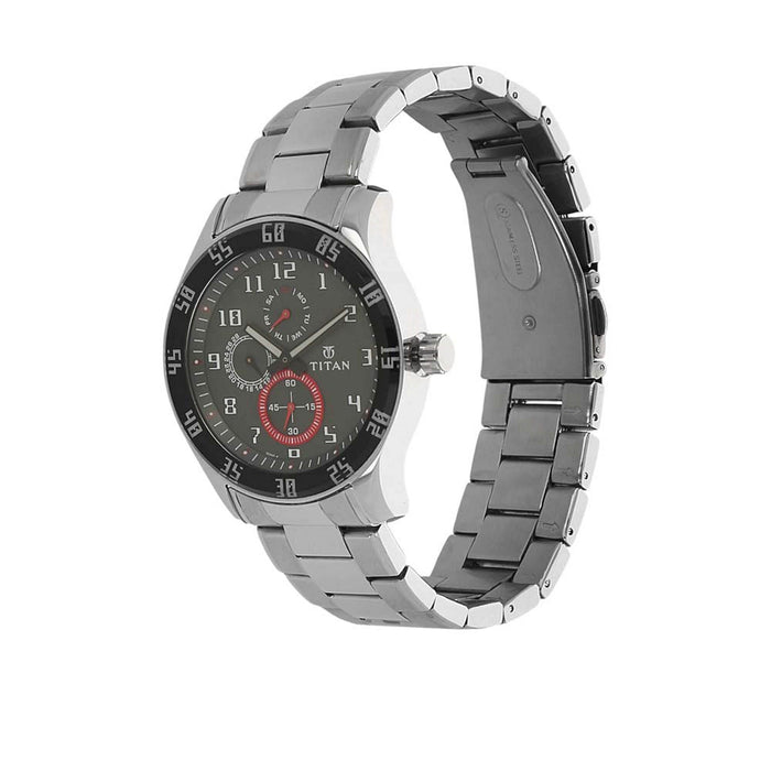 Titan Octane Grey Dial Multifunction Watch for Men 1632SM02