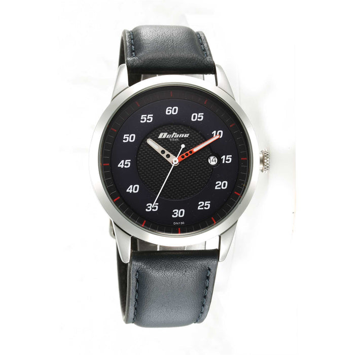 Titan Octane Quartz Analog with Date Blue Dial With Blue Leather Strap Watch For Men 1806SL14