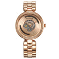 Titan Purple Abstract Quartz Analog Rose Gold Stainless Steel Strap for Women 95229WM01