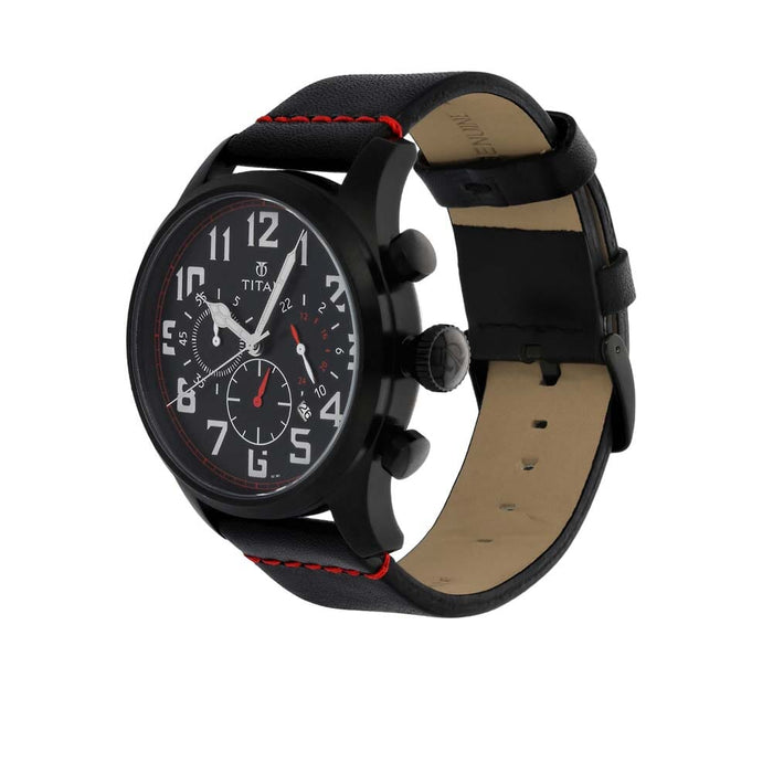 Titan Purple Black Dial Analog Watch for Men 9477NL01