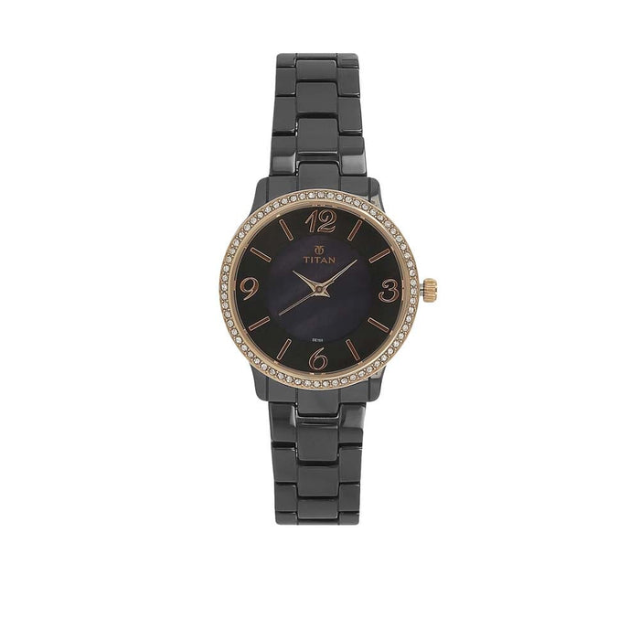 Titan Purple Black Dial Analog Watch for Women 95017KC02