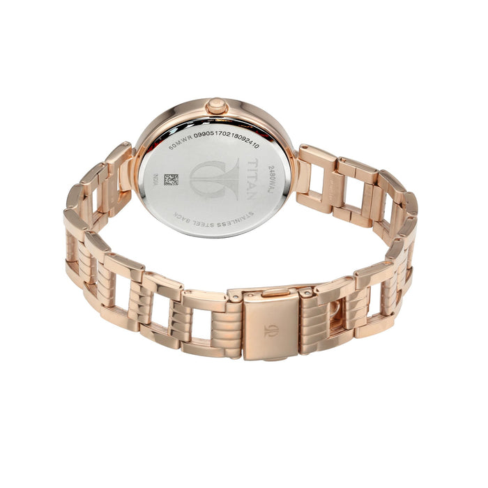 Titan Purple Fashion Basics Analog Red Dial Women's Watch-NN2480WM02