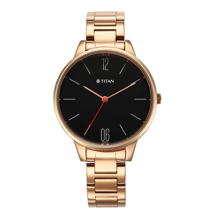 Titan Quartz Analog Black Dial Watch for Women 2648WM05