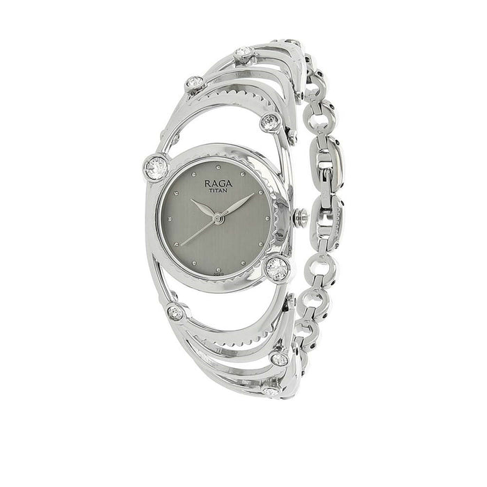 Titan Raga Aurora Grey Dial Analog Watch for Women 95049SM01