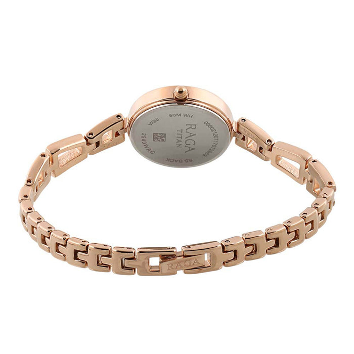 Titan Raga Beige Dial Analog Watch for Women 2540WM06