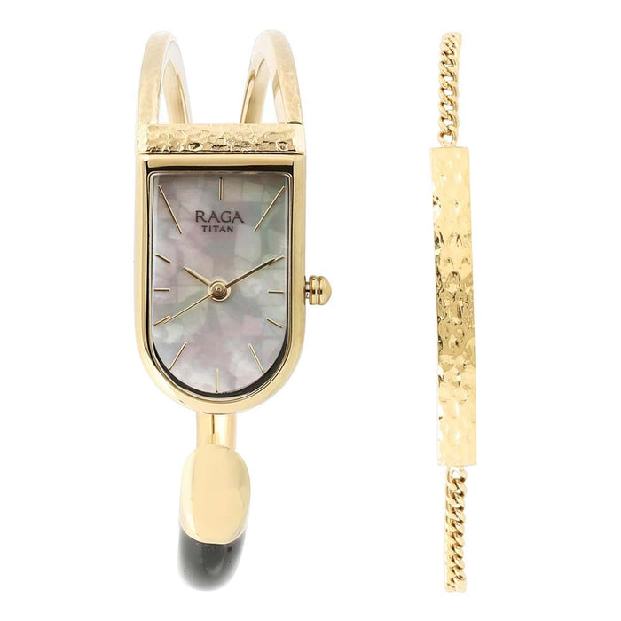 Titan Raga Espana Brillo by Titan Mother of Pearl Dial Analog Watch for Women 95053YM01
