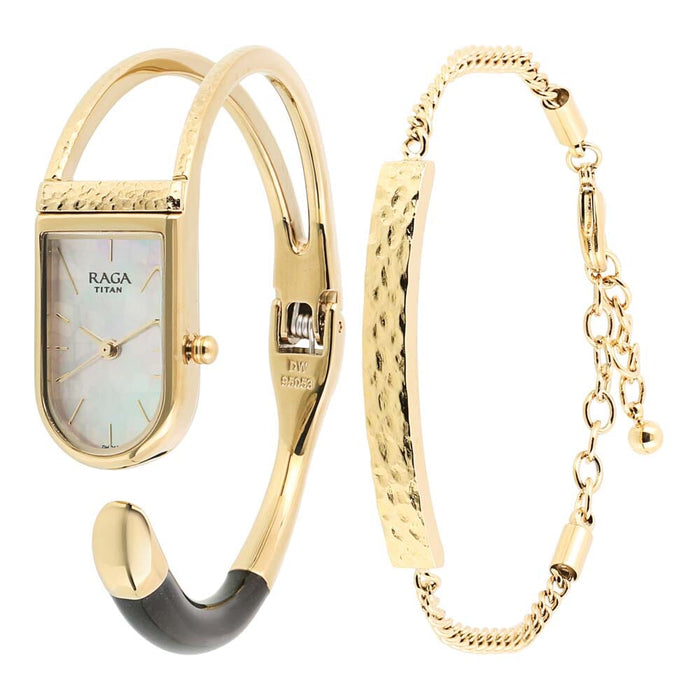Titan Raga Espana Brillo by Titan Mother of Pearl Dial Analog Watch for Women 95053YM01