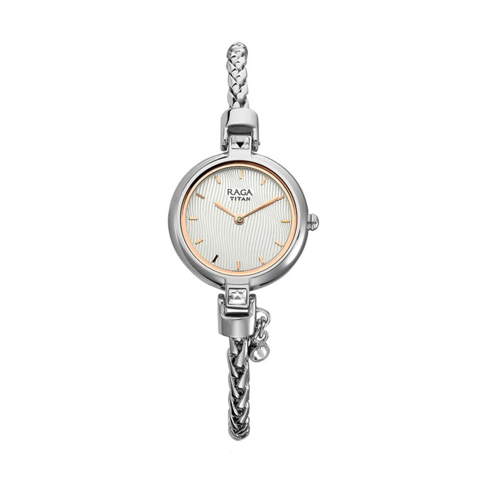 Titan Raga Espana by Titan Silver Dial Analog Watch for Women 2584SM01