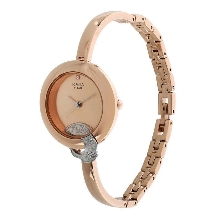 Titan Raga Espana Flemenco by Titan Rose Gold Dial Analog Watch for Women 95051KM03