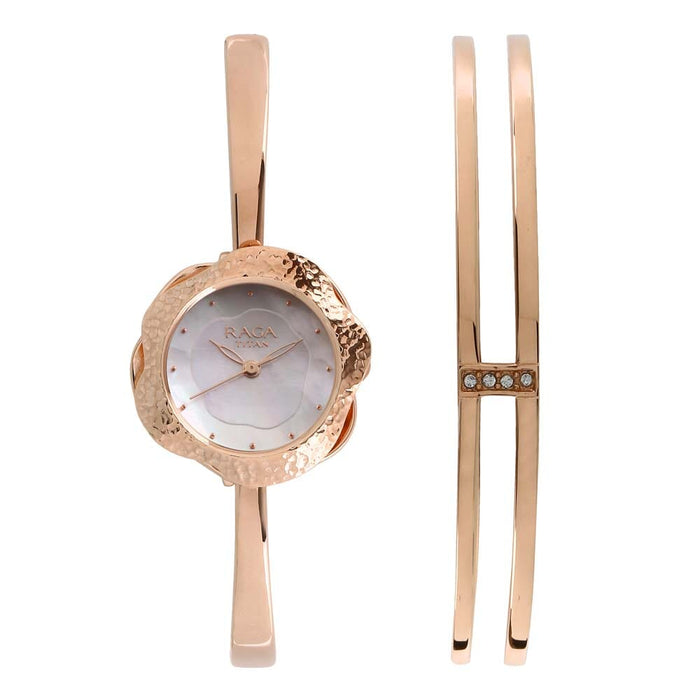 Titan Raga Espana Flor by Titan Mother of Pearl Dial Analog Watch for Women 95057WM01