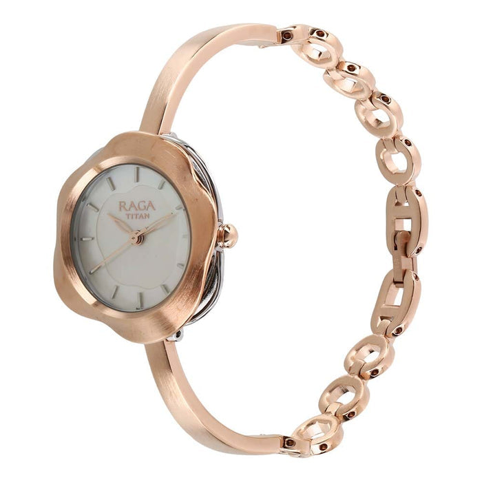 Titan Raga Espana Flor by Titan Mother of Pearl Dial Analog Watch for Women 95057KM01