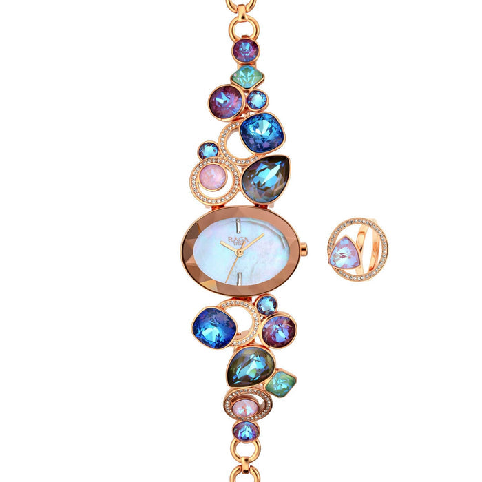 Titan Raga Moments of Joy Analog White Dial Women's Watch-95126WM01 95126WM01