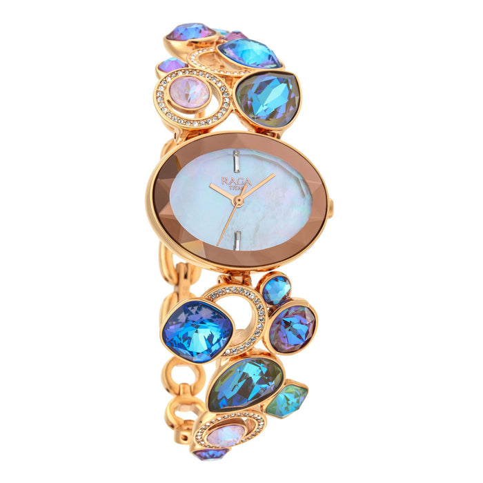 Titan Raga Moments of Joy Analog White Dial Women's Watch-95126WM01 95126WM01