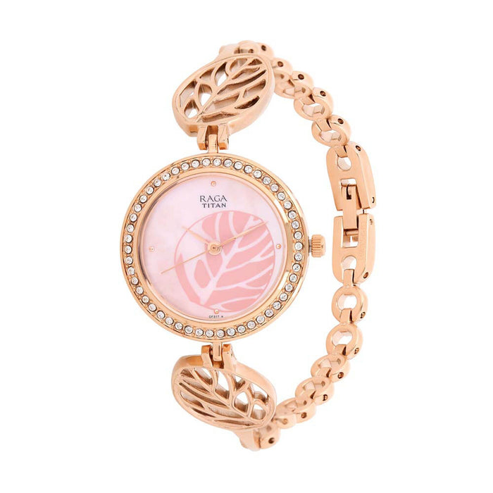 Titan Raga Mother of Pearl Dial Analog Watch for Women 2539WM02